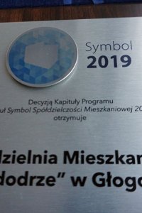 Spółdzielnia Mieszkaniowa „Nadodrze” w Głogowie otrzymała prestiżową nagrodę „Symbol 2019”