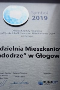 Spółdzielnia Mieszkaniowa „Nadodrze” w Głogowie otrzymała prestiżową nagrodę „Symbol 2019”